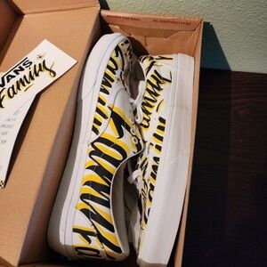 Vans White and Yellow family Graphic Shoes